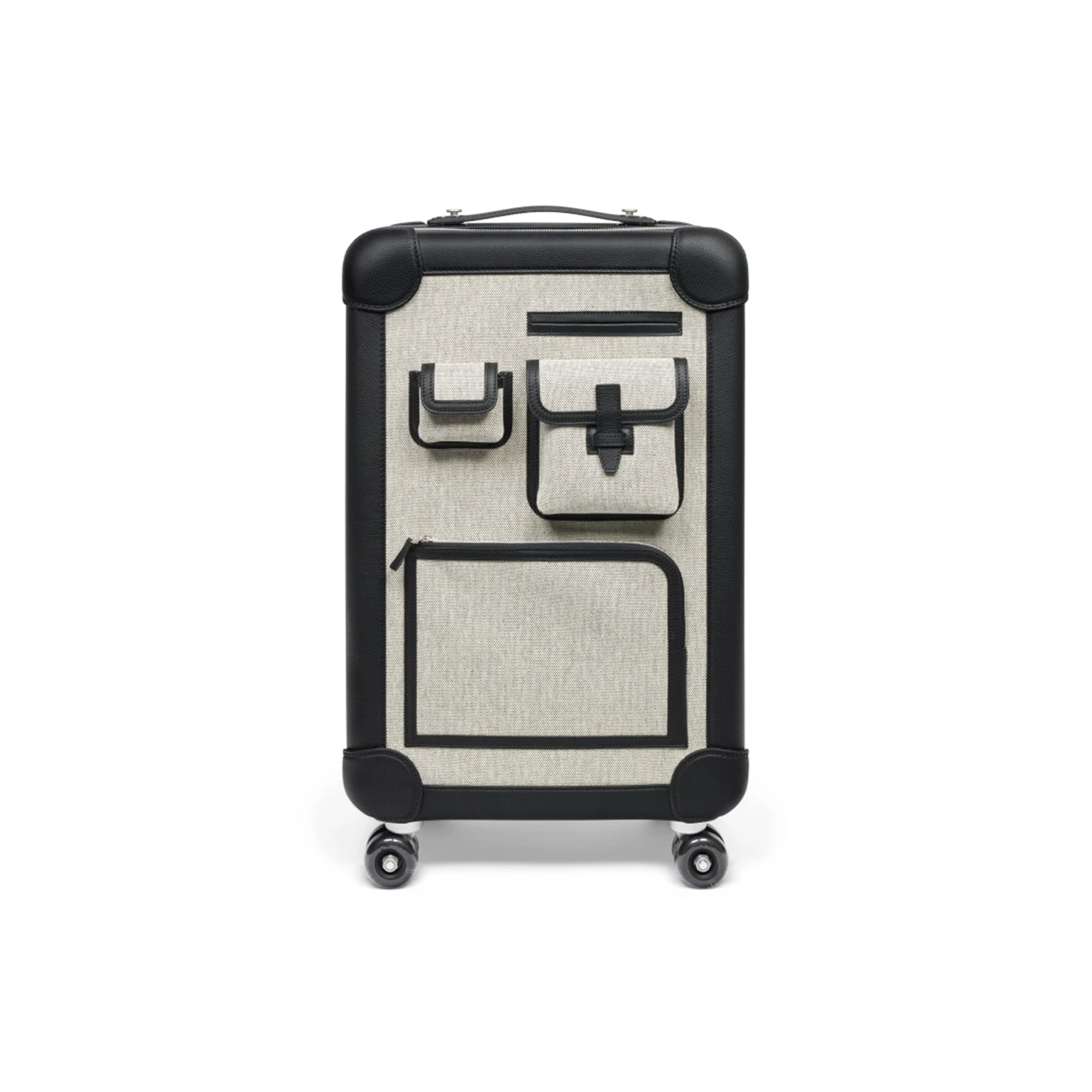 HERMÈS VALISE R.M.S CABINE CARGO TOILE NOIR SUITCASE H085764CM (55*33*20cm)